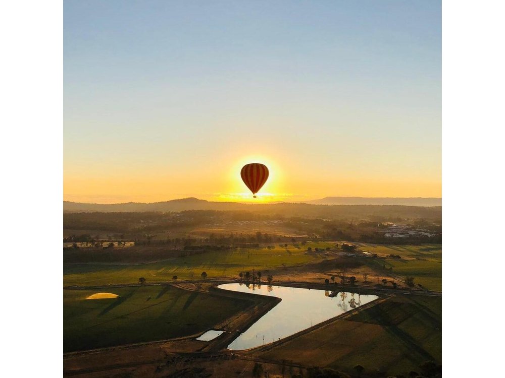 Hot Air Balloon Flight Brisbane with Vineyard Breakfast