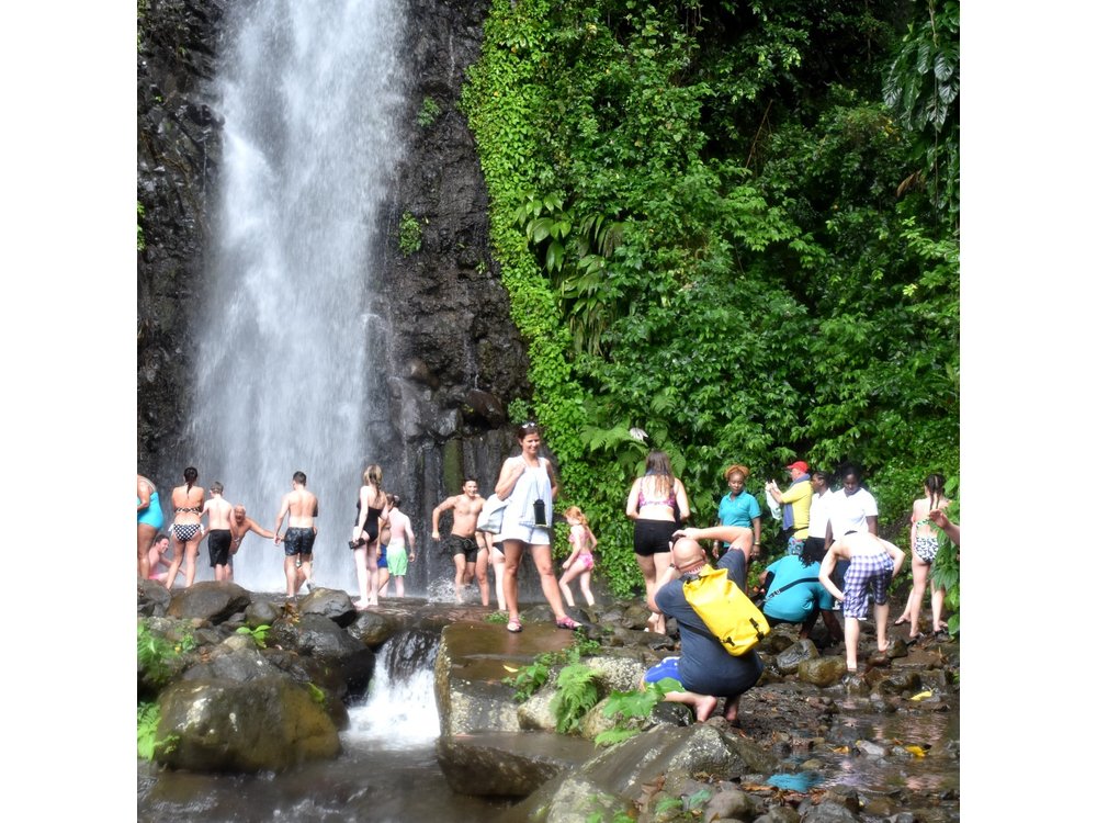 Dark View falls , Wallilabou , Fort Charlotte, Kingstown from IV Tours