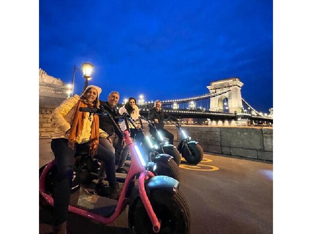 Small-Group Night Tour in Budapest on MonsteRoller e-Scooters