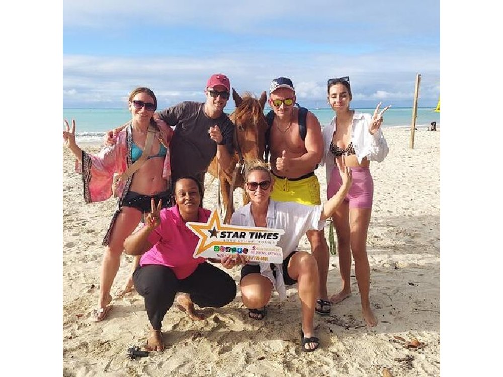 St. John's,Antigua Horse Back Riding & bareback swim & Fort beach