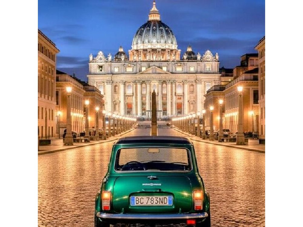 NIGHT TOUR THINK BIG, GO MINI! Rome in Mini Cooper Classic Cabrio