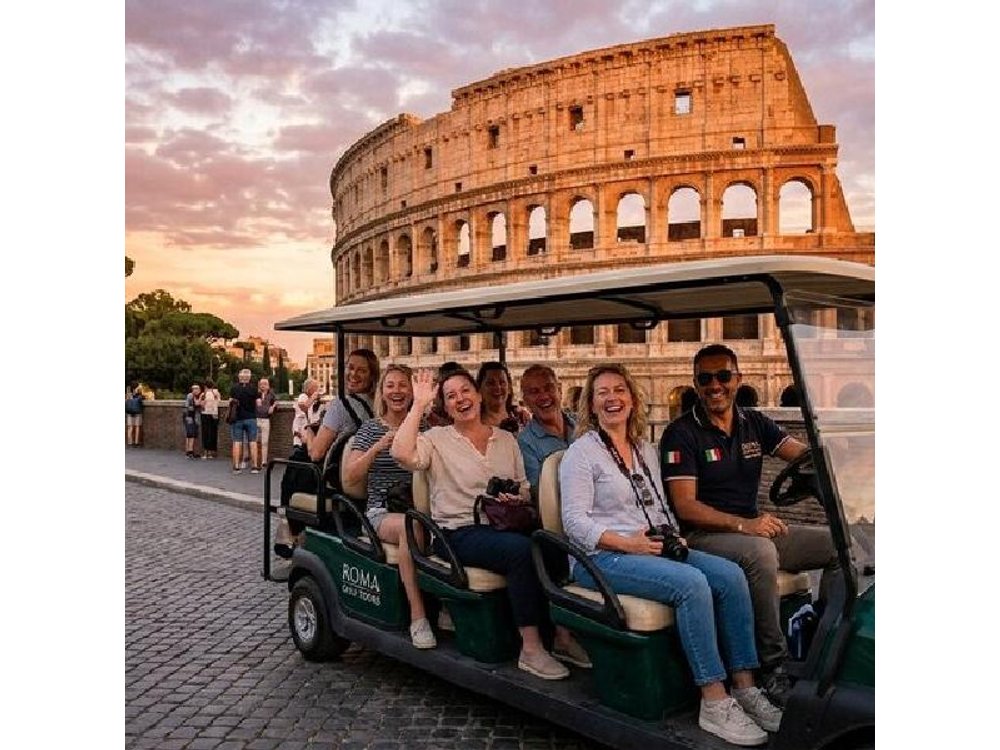 Rome Highlights Golf Cart Tour & Authentic Artisan Gelato-4 Hours