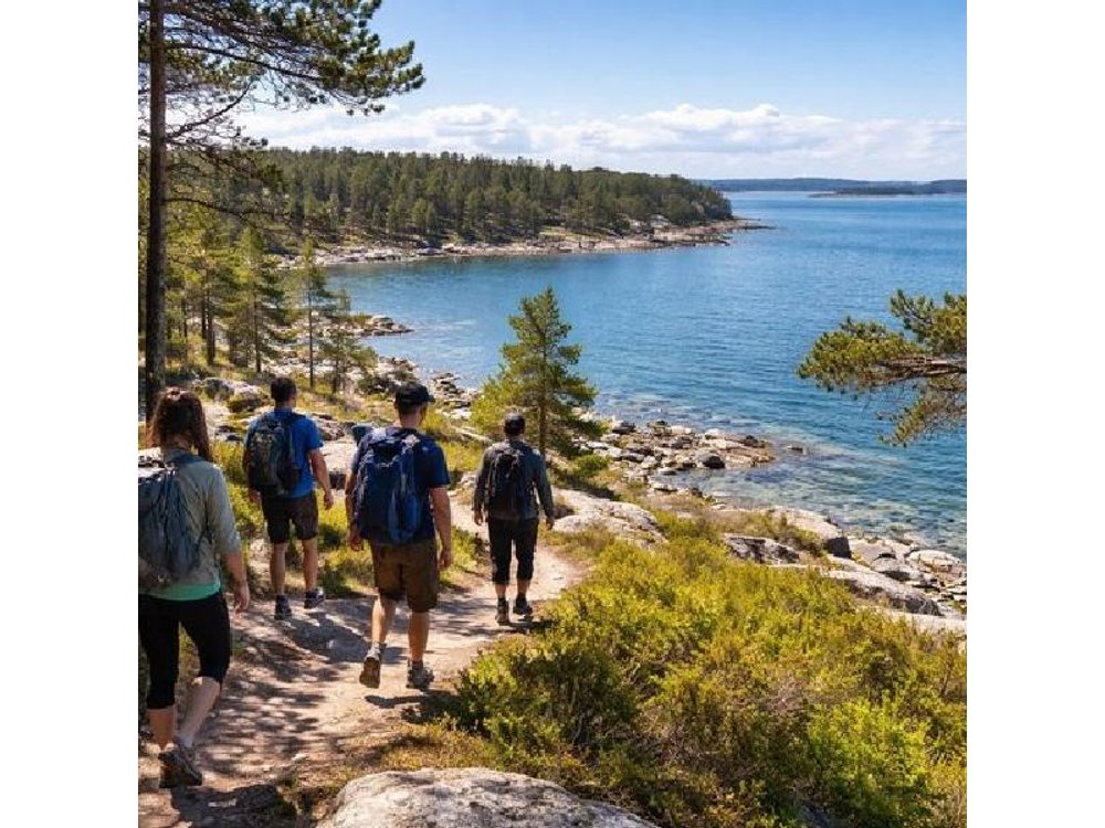Stockholm Archipelago Hike with Boat, Fire & Beach on Nåttarö