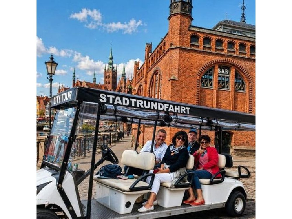 Gdańsk: City Sightseeing Tour by Buggy/Golf Cart LIVE GUIDED 1H