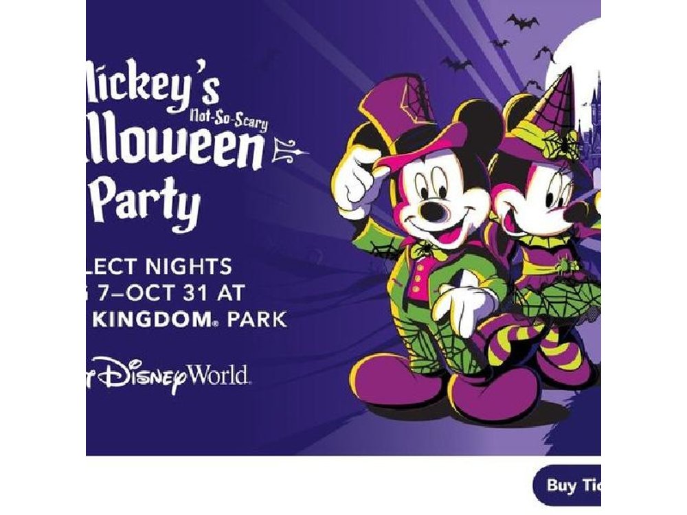 Mickey's Not So Scary Halloween Party at Magic Kingdom in Orlando