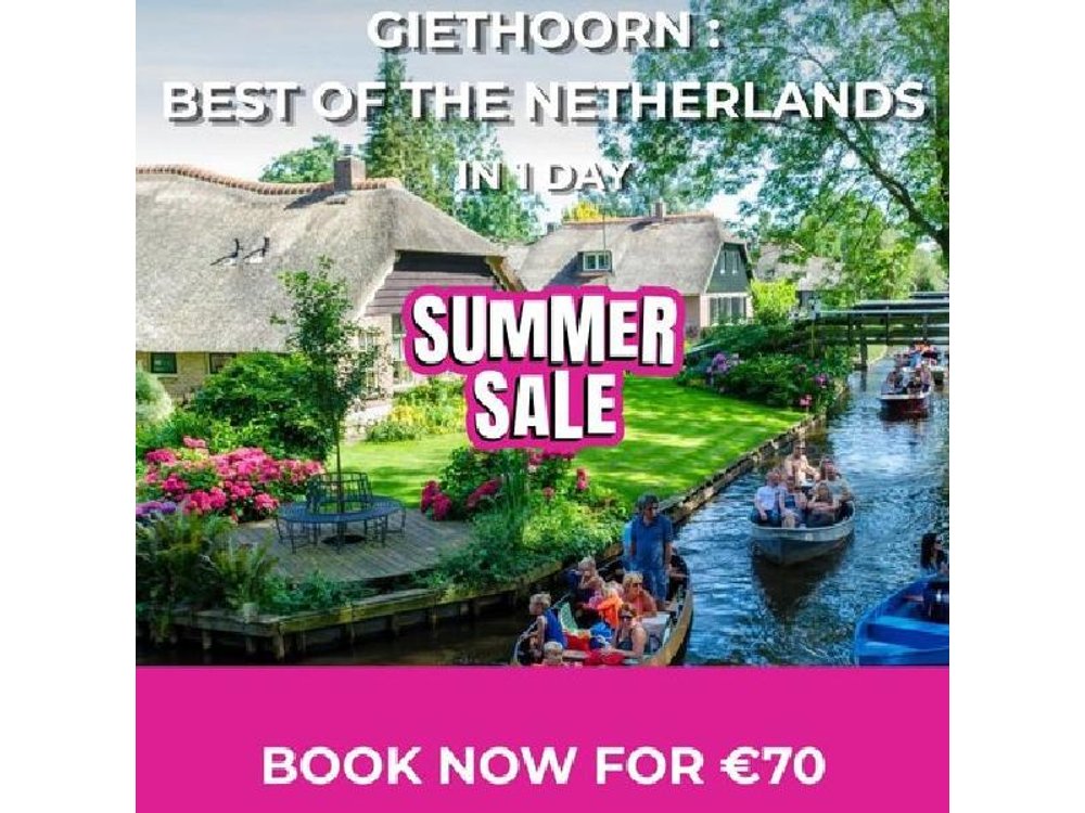 Daytrip Tour from Amsterdam to Giethoorn with boat tour included