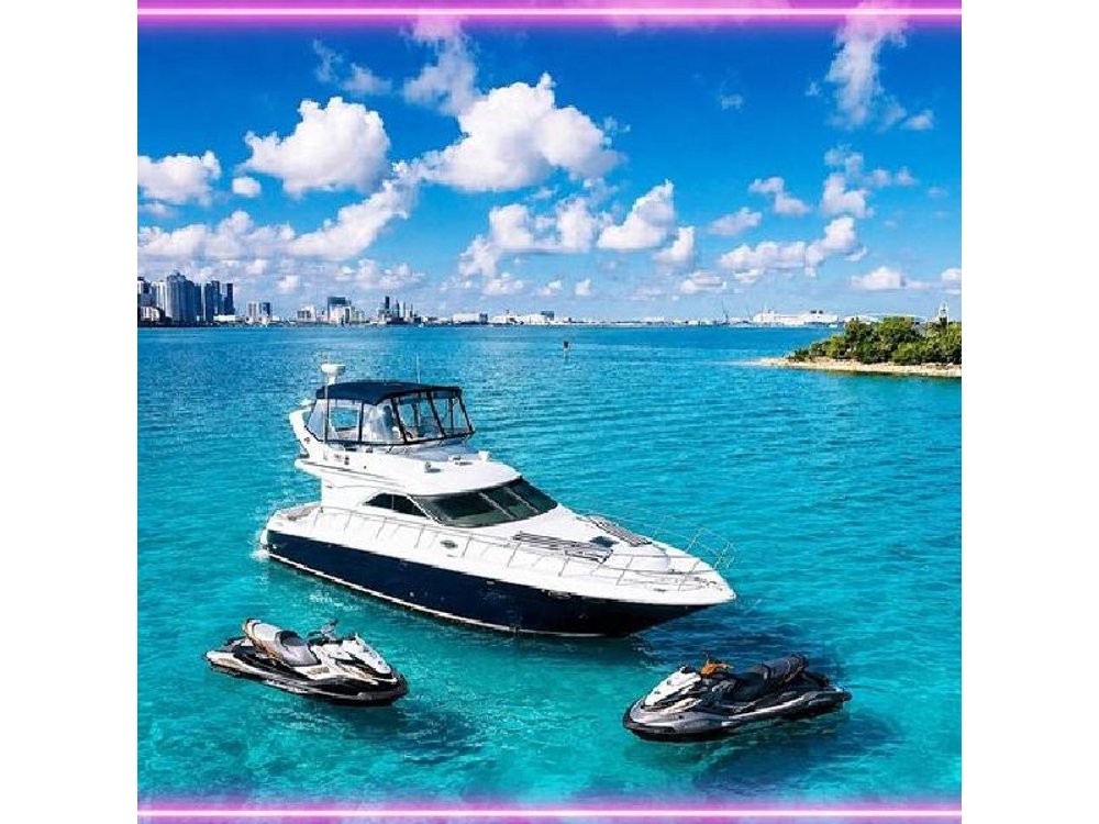 50ft Yacht, 2 Jet ski and Free Hour Salt Miami Yacht Rental