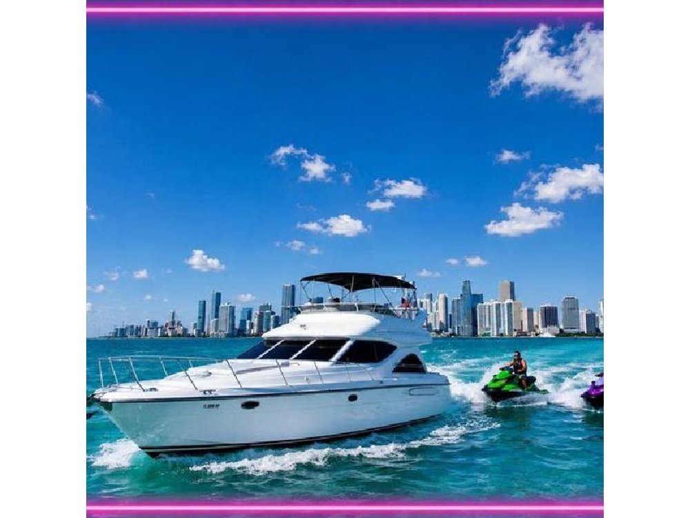 50ft with 2 Jet skis Miami Yacht Rental 13 Ppl Max