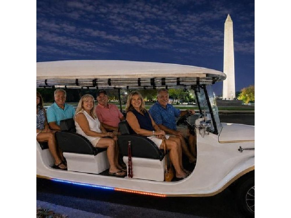 Washington, DC: Sunset & After-Dark Monuments Tour by E-Cart