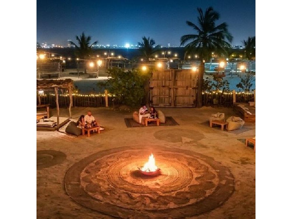 Private Island Dinner with Bonfire, DJ and Cartagena Skyline