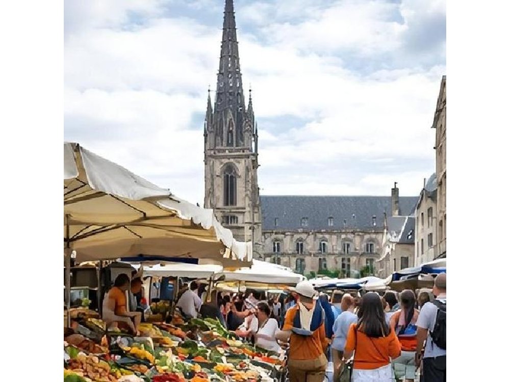 Original Bordeaux Old Town & Market Food Tour with wine tasting