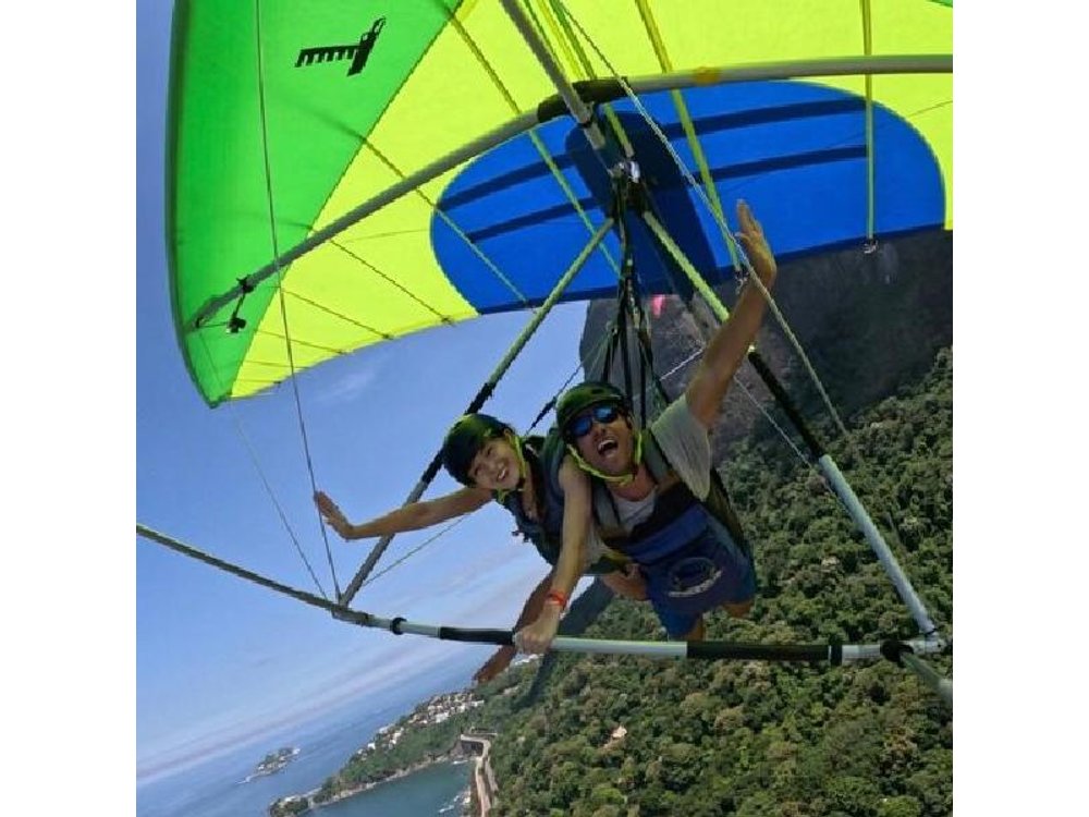 Delta and parapent double wing flight in Rio de Janeiro with video