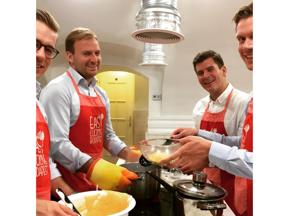 Easy Cooking Class Budapest - with Market Walk (local wine & pálinka included)