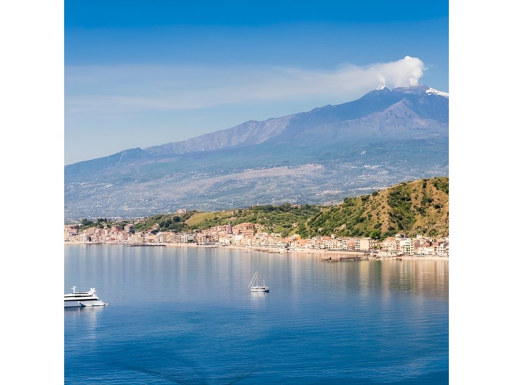 From Volcano to Sea: Private Tour of Etna and Taormina Boat Tour with tasting
