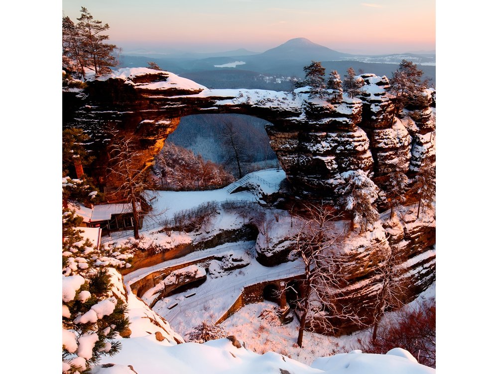 Pravcicka Gate & Bastei Bridge Winter National Park Tour from Prague