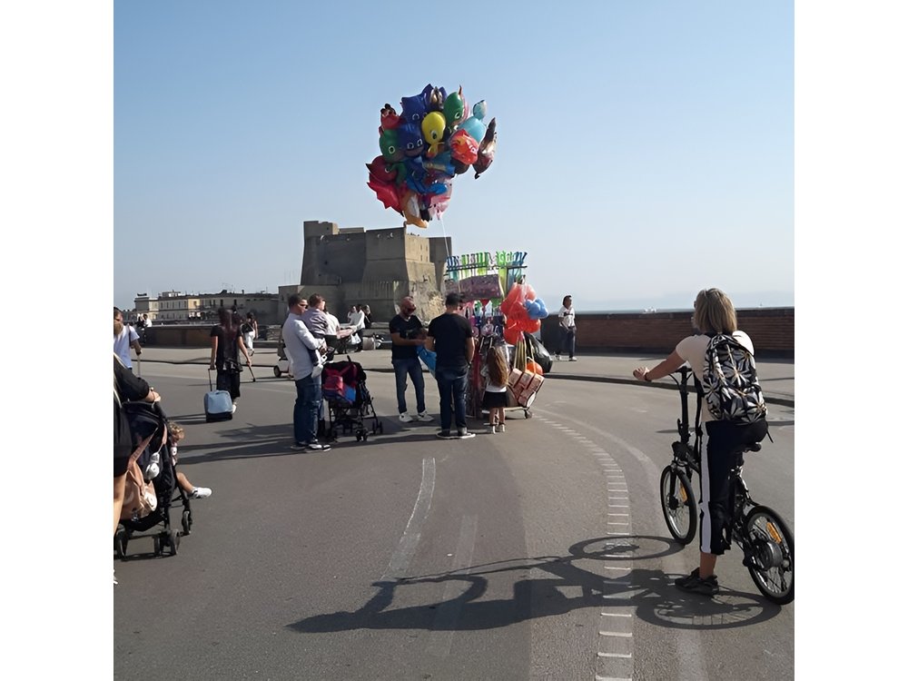 Naples electric bike tour Partenope
