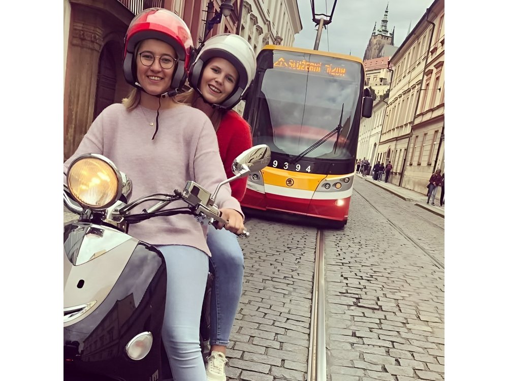 Big scooter tour of Prague, for two (audio guide)