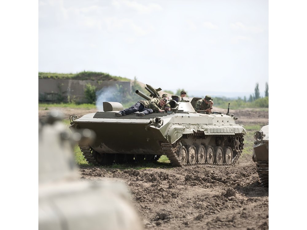 Ride in a BMP tank and military garage tour Prague