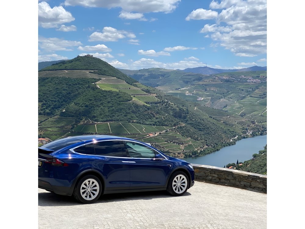 Douro Valley in a Tesla