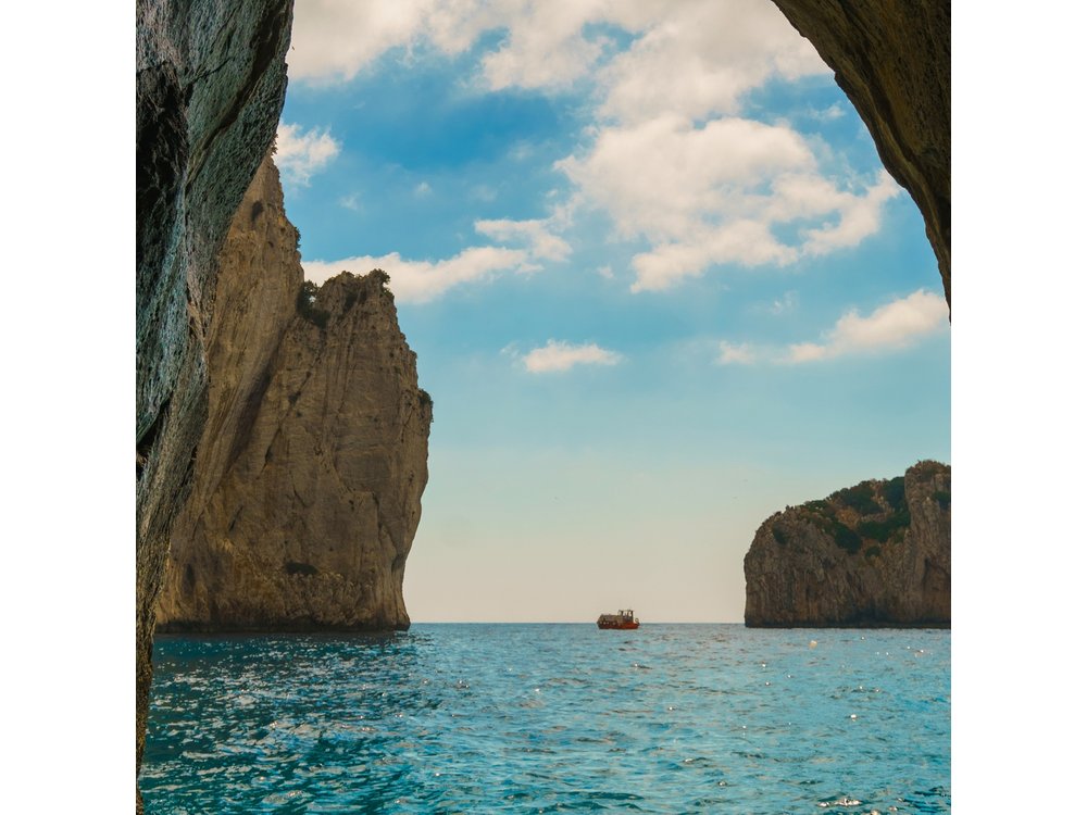 Capri Island Private Boat Tour with Traditional Gozzo Boat
