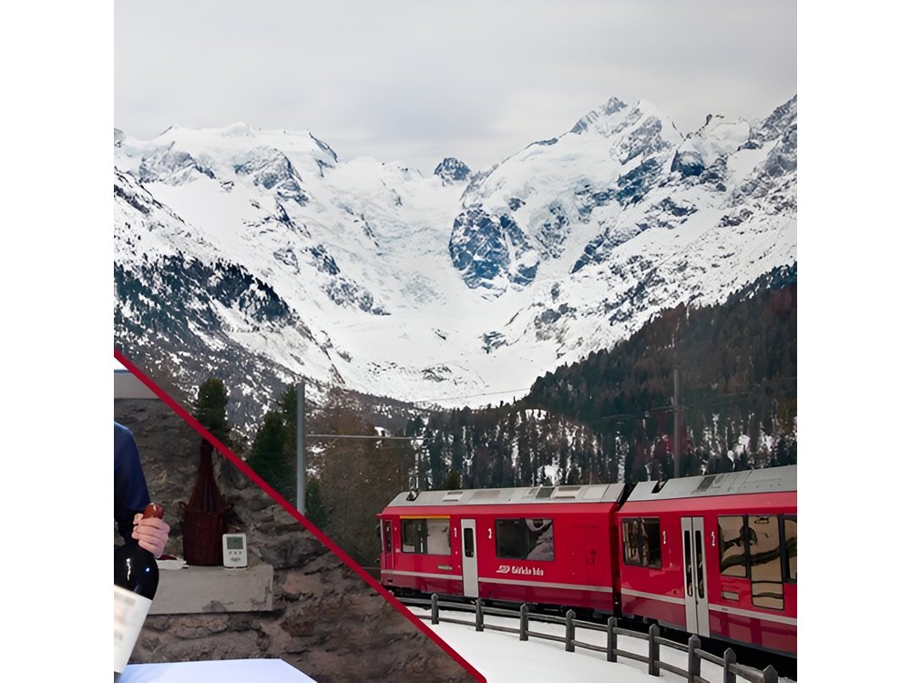 PRIVATE Bernina train, Sankt Moritz & Wines Guided tour from Lake Como or Milan