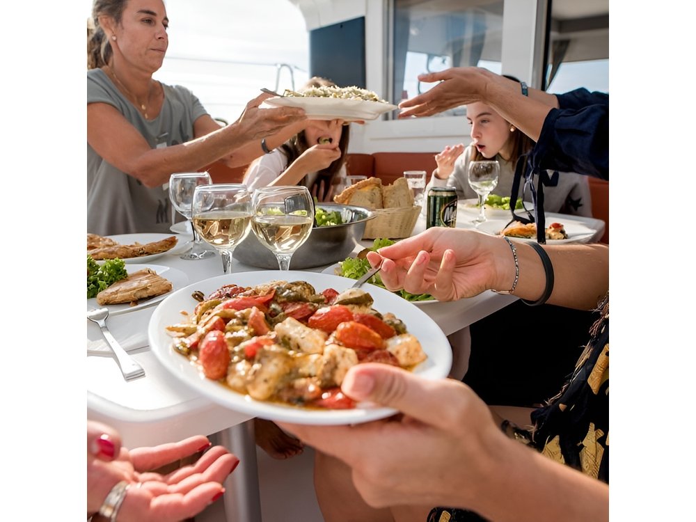 Athens Semi Private Sunset Catamaran Cruise with meal & drinks