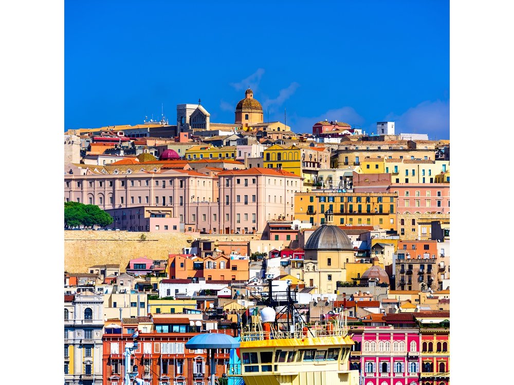 Cagliari city tour and flamingo park by minivan and on foot