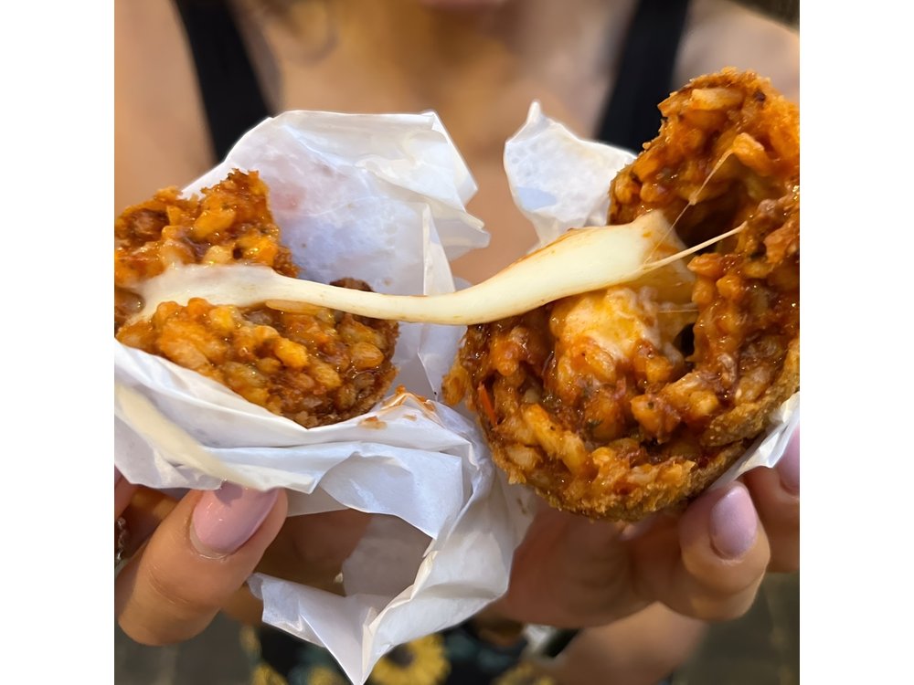 Street food and pasta in Rome