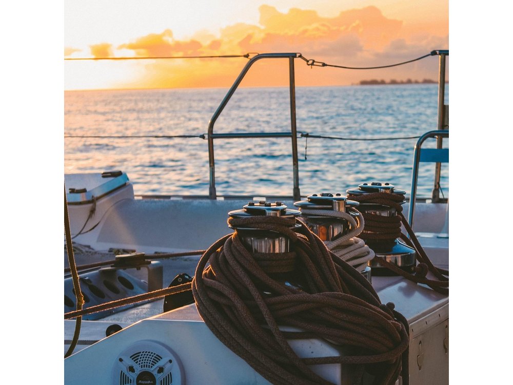 Sunset in Valencia from the Catamaran