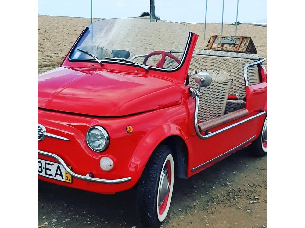 Lisbon by Fiat 500 Jolly convertible!!
