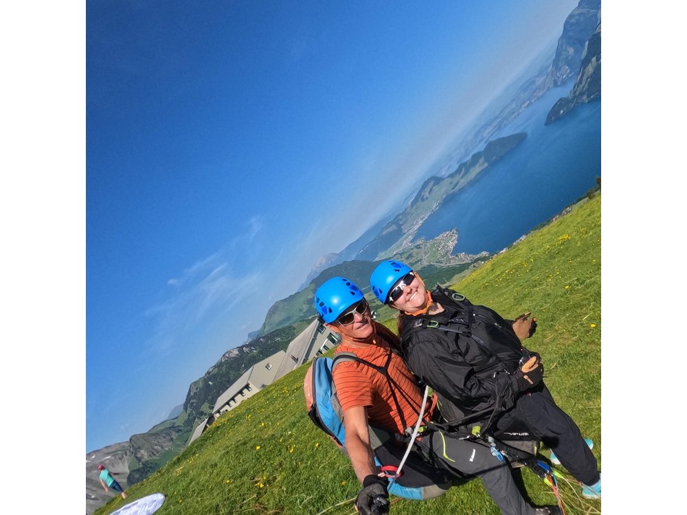 Tandem Paragliding Flight in the Lucerne Region
