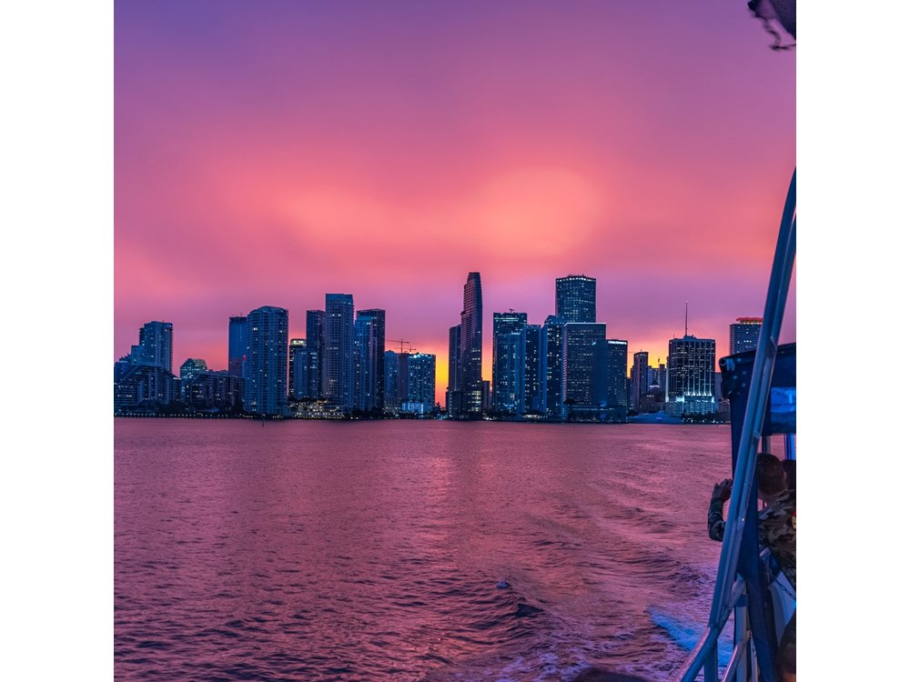 Miami Sunset and City Lights Cocktail Cruise with Open Bar