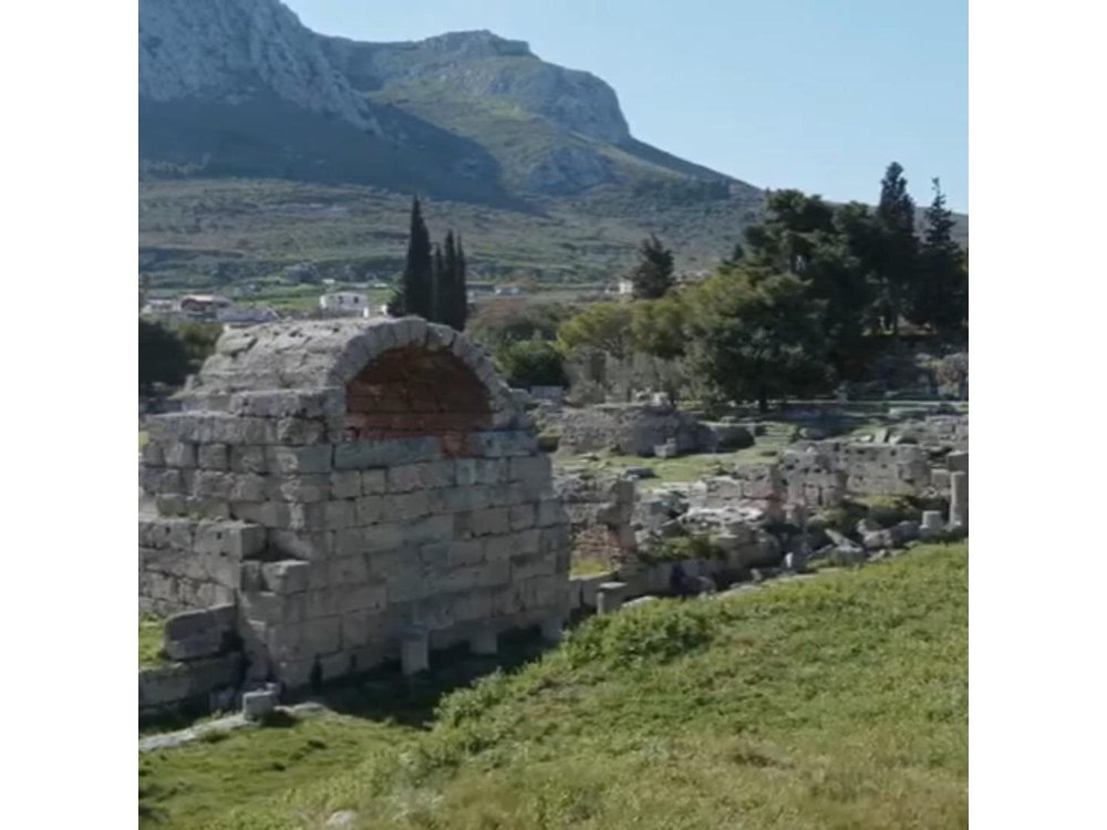 Private Biblical Apostle Paul steps in Ancient Corinth.