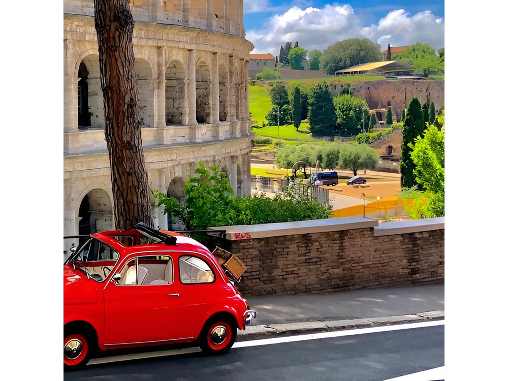 Private Fiat Vintage Tour in Rome
