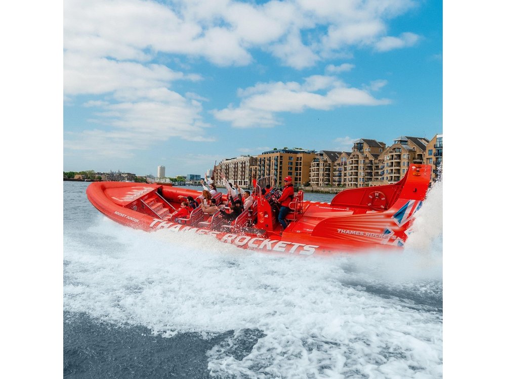 High-Speed Thames River Speedboat in London