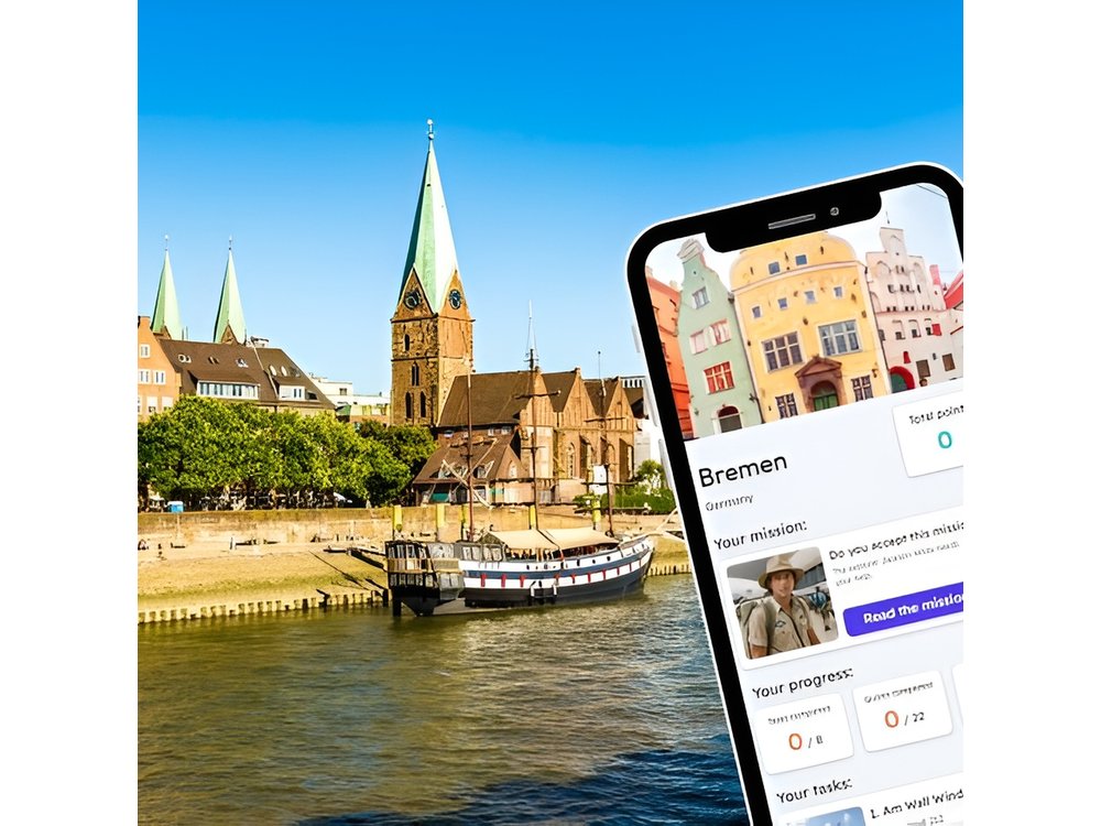 Bremen Exploration Private Game and City Tour on your Phone