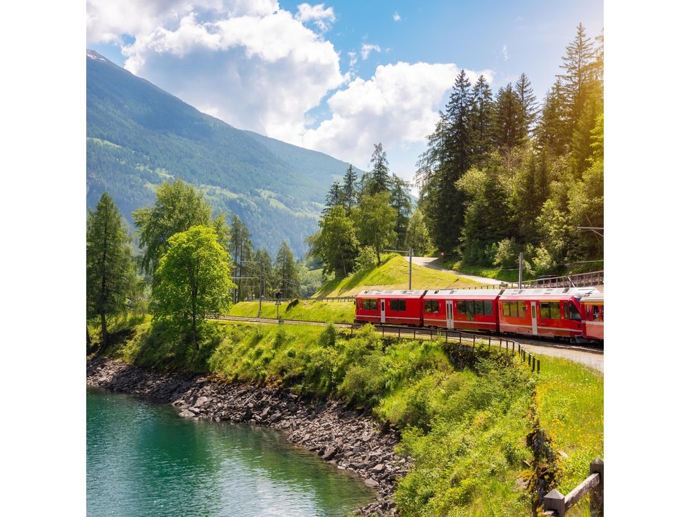 St Moritz & Swiss Alps Day Trip with Bernina Red Train from Milan