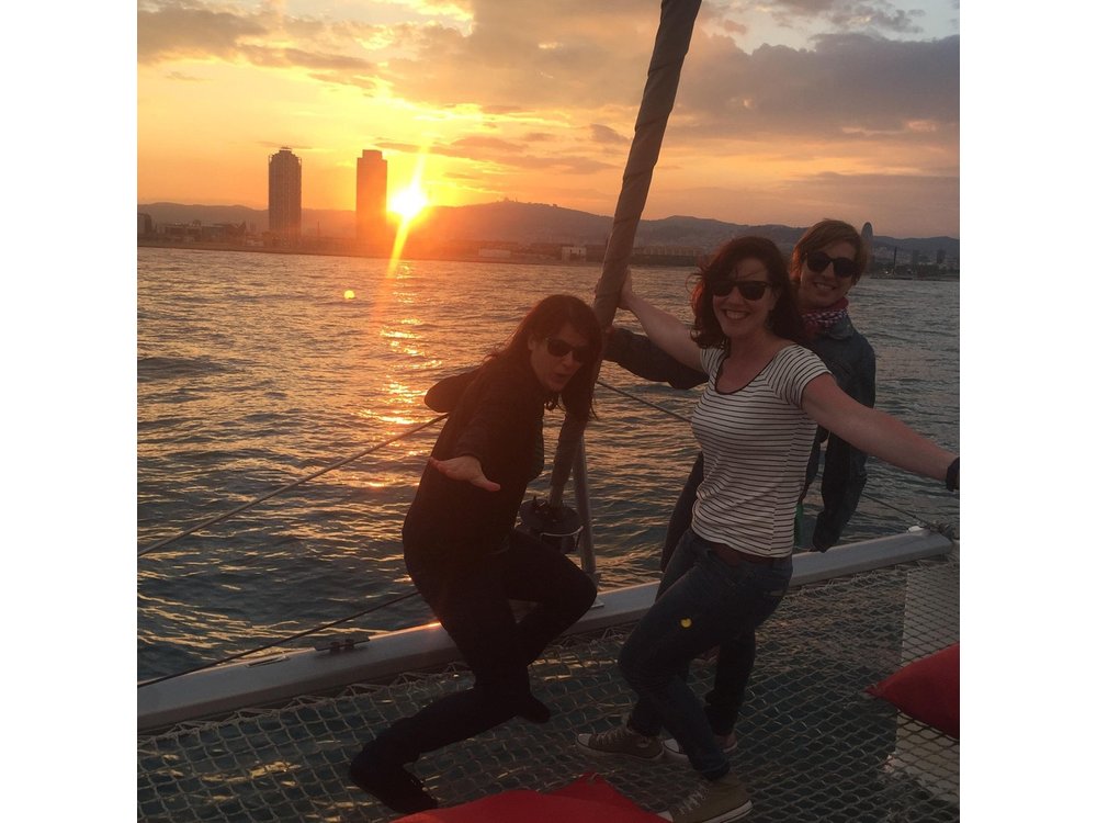 Sunset at PREMIUM Boat in Barcelona
