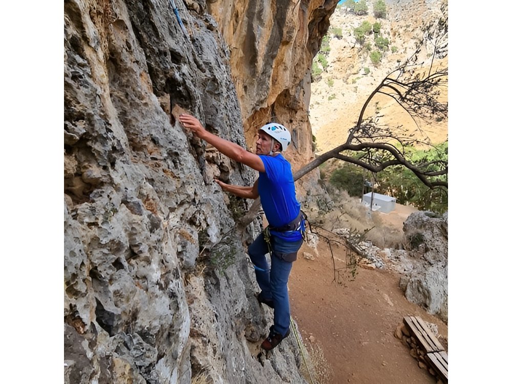 Rock Climbing with a Guide in Chania Therisos Gorge