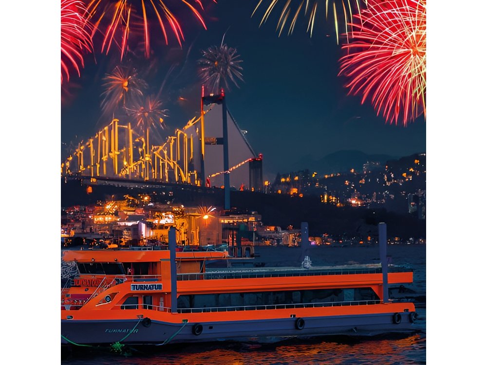 Istanbul New Year's Eve Dinner Cruise With Fireworks Shows 2026