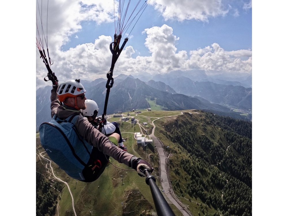 Private Paragliding Tandem flight Dolomites Alps Kronplatz