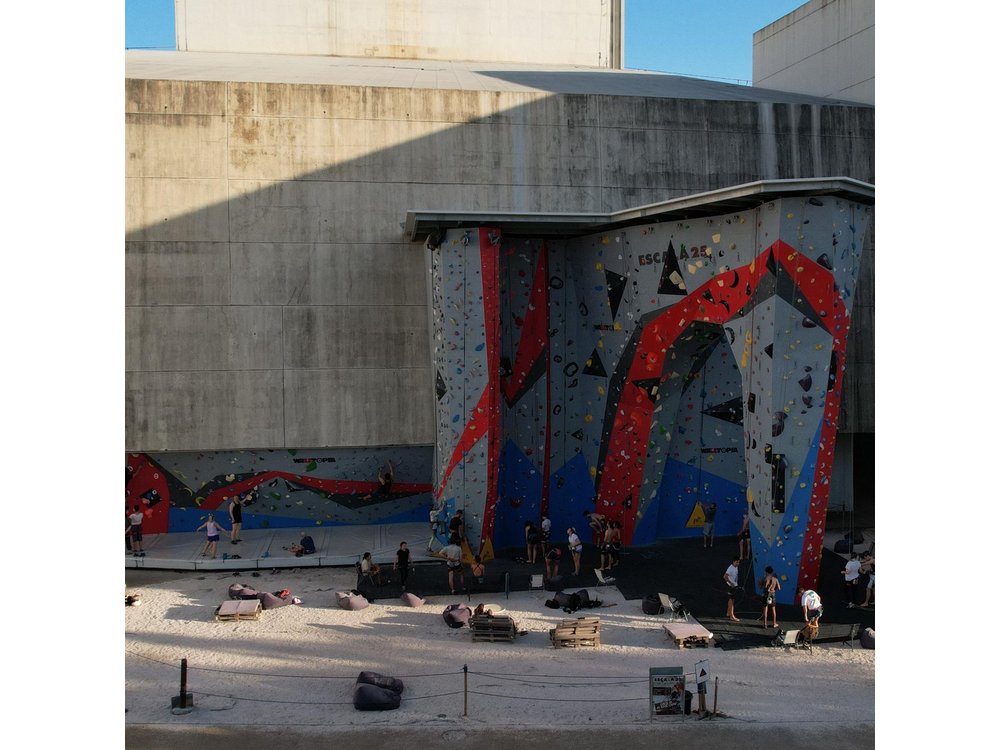 Guided Rock Climbing Beneath Lisbon's 25 de Abril Bridge