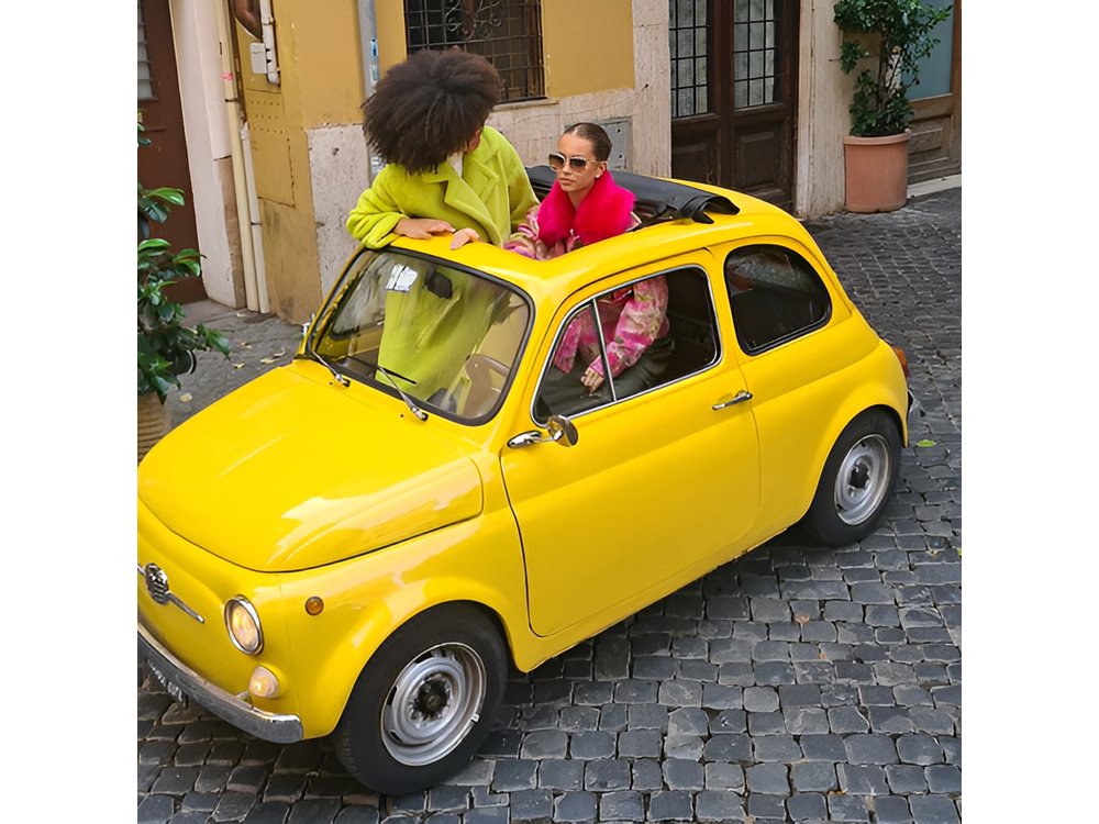 Classic Fiat 500 Rental in Rome