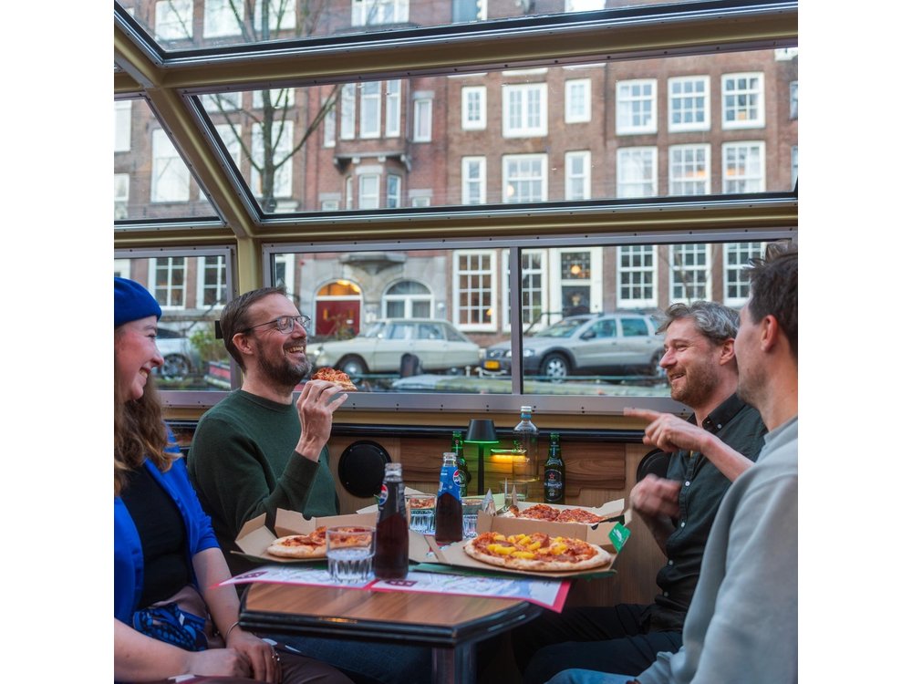 Amsterdam The Original Pizza Cruise with Unlimited Drinks