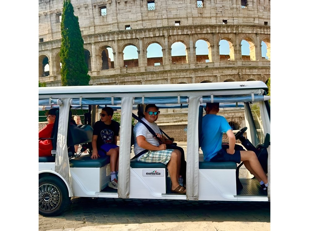Rome Private Golf Cart Tour and Exclusive Food and Wine Tasting