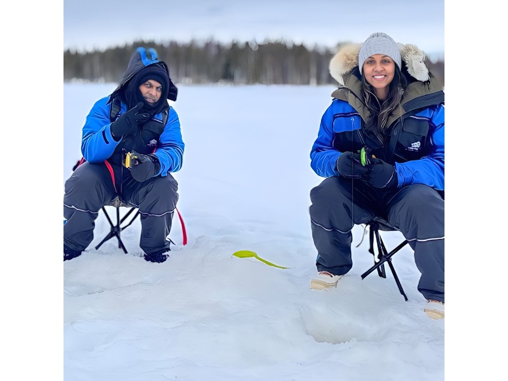 Rovaniemi: Ice Fishing from Private Lakefront Property & BBQ