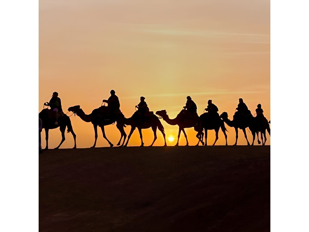 Agafay Desert Sunset Camel Ride from Marrakech & Moroccan Tea
