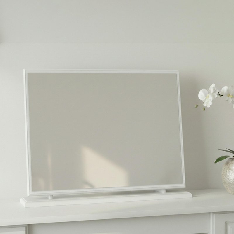 Photo 1 of Pembroke dressing mirror - large - white gloss Photo 1 of Pembroke dressing mirror - large - white gloss