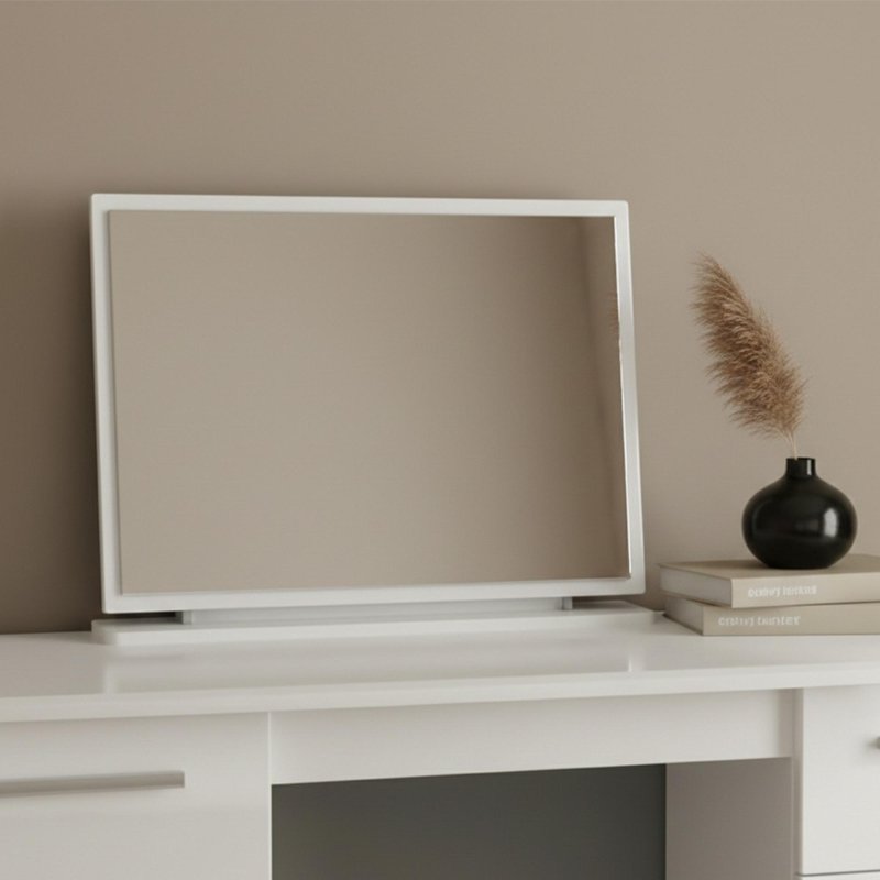 Photo 1 of Knightsbridge dressing mirror - large - white gloss Photo 1 of Knightsbridge dressing mirror - large - white gloss