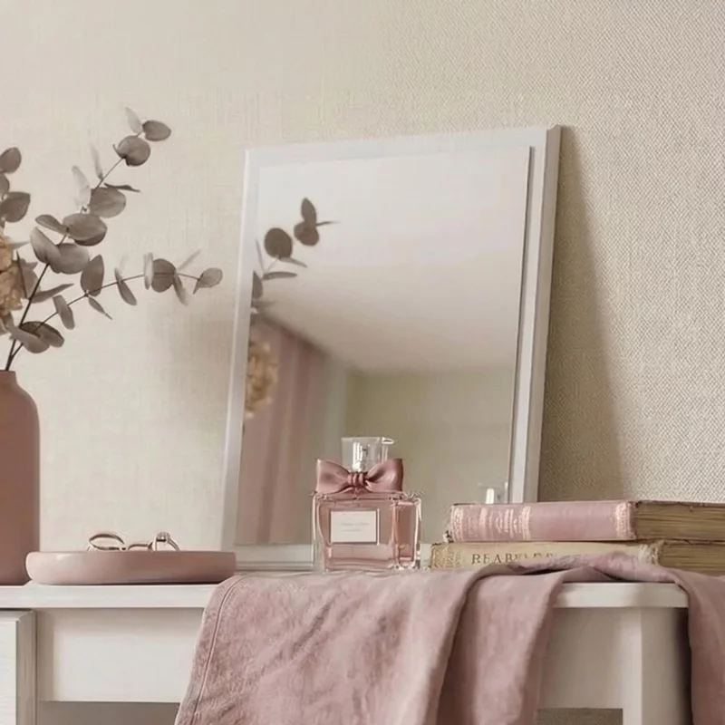 Photo 1 of Crystal small dressing mirror - white Photo 1 of Crystal small dressing mirror - white